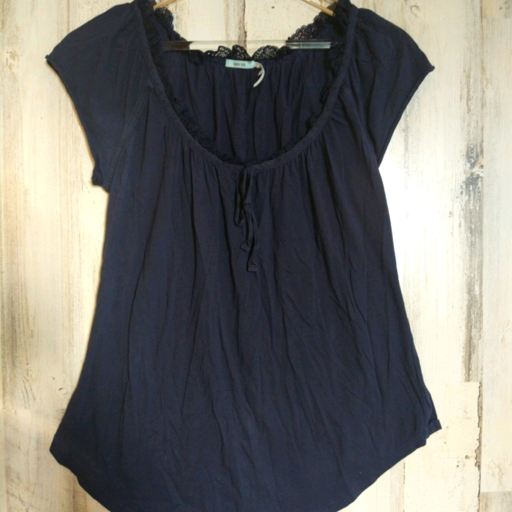 Kimchi Blue Top w/ Lace Trim